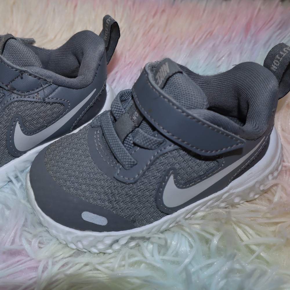 Baby Gray and White Nike